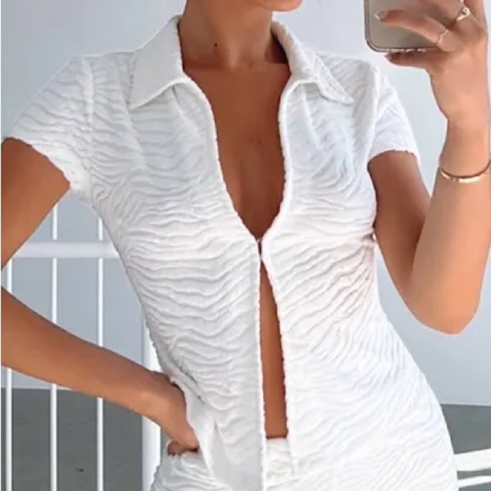 So Tempted Terry Top White